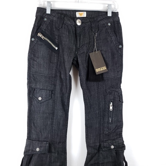 Antik Black Denim Zipper Pocket Jeans Size 25 - Picture 8 of 8